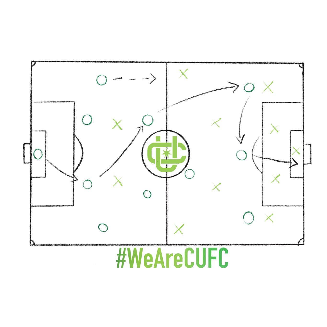 Cleveland United FC Tactical Field Sticker (1.85” x 2.5”)