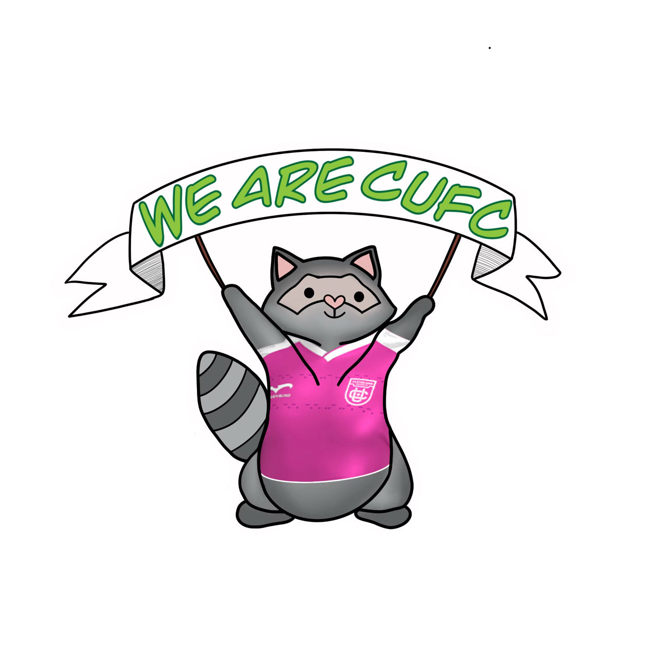 Cleveland United FC Raccoon Sticker (1.96” x 2”)