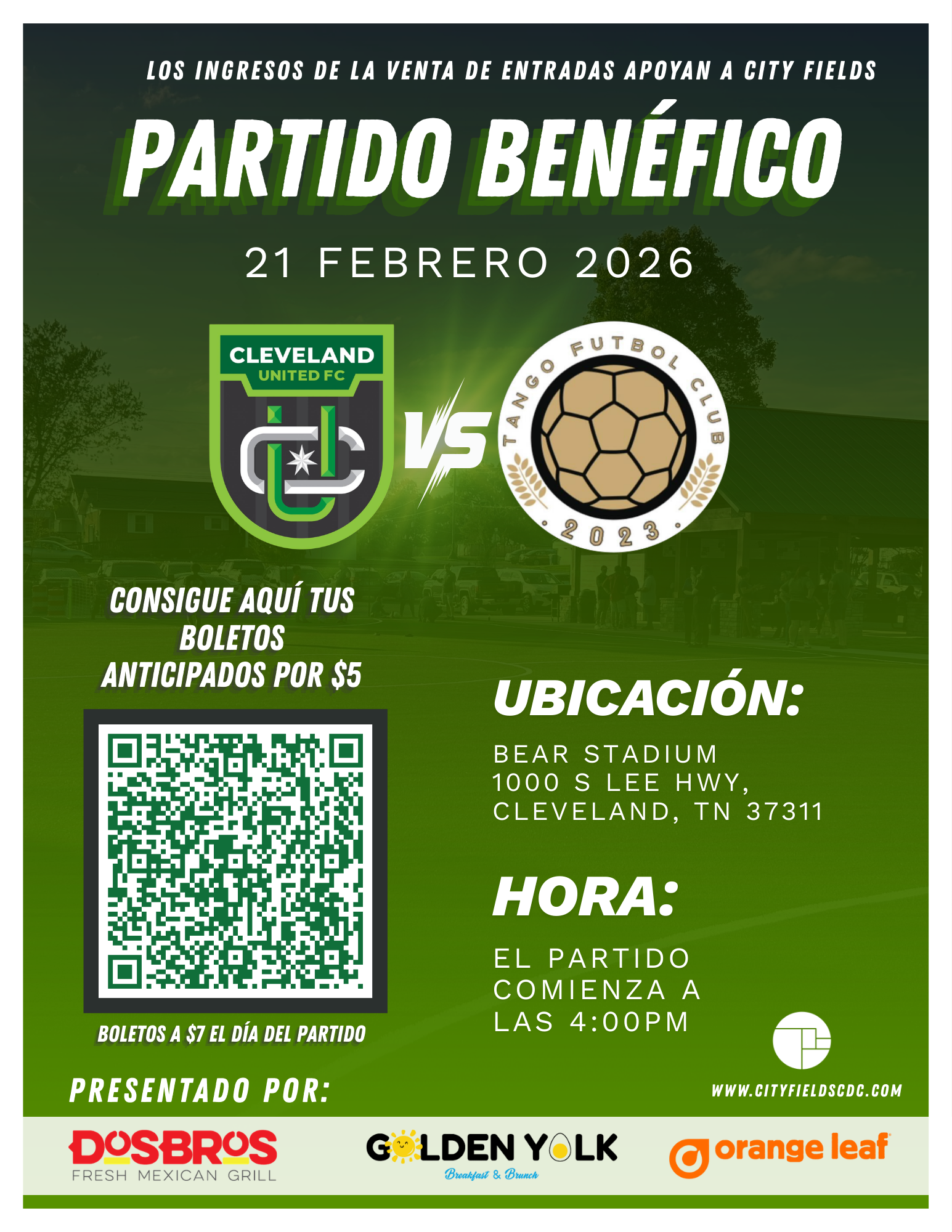 Partido benéfico de pretemporada | Cleveland United FC vs. Tango FC