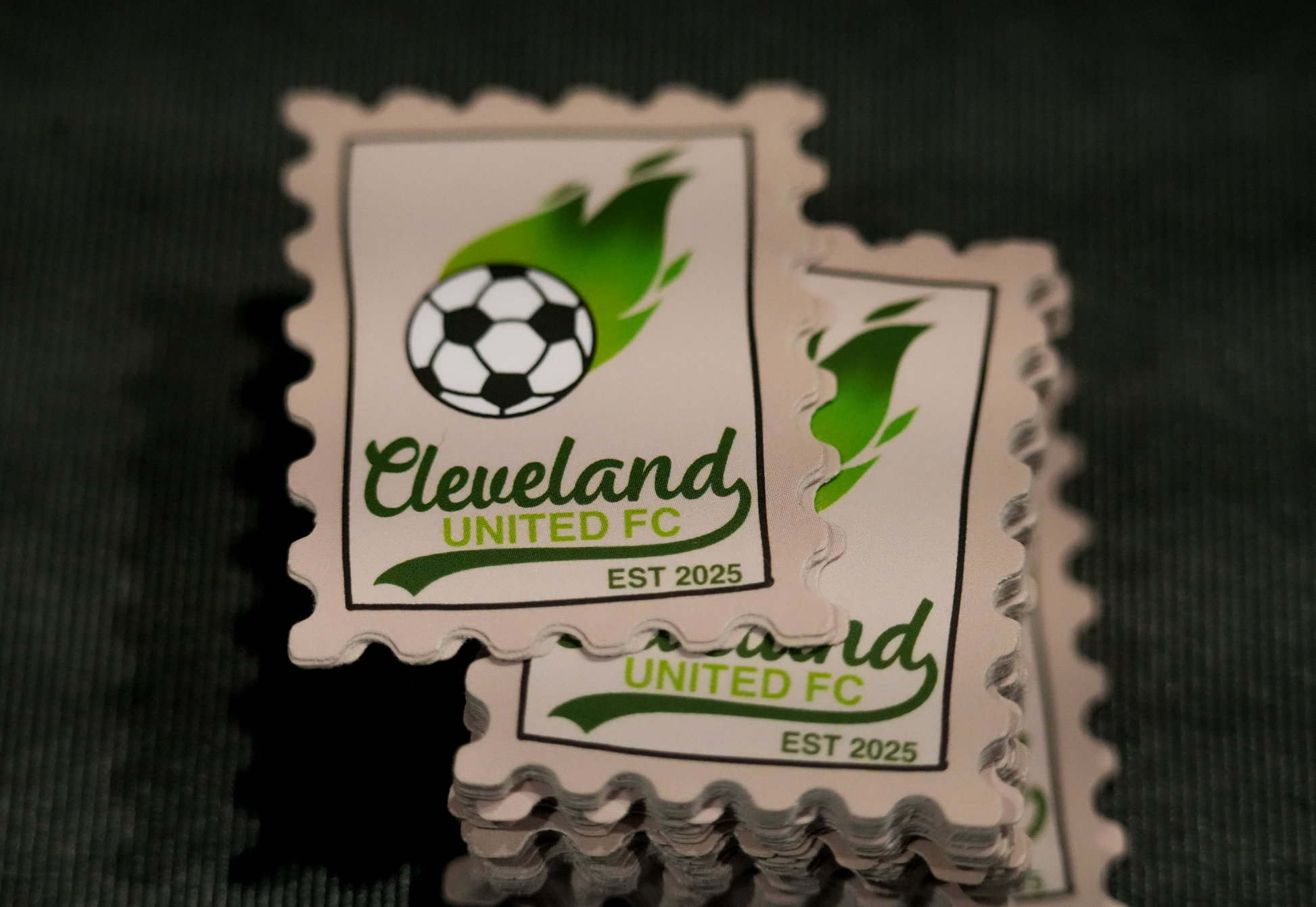 Cleveland United FC Stamp Sticker (2” x 1.6”)